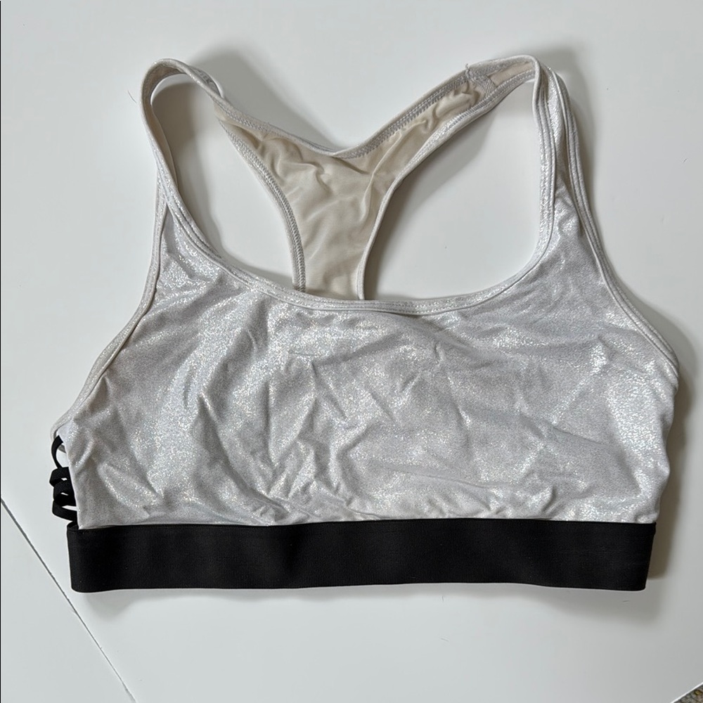 Victoria's Secret Silver Black Sports Bra